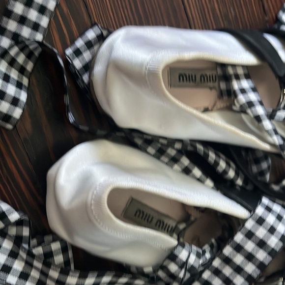 miu miu white satin ballet flats - Picture 3 of 4